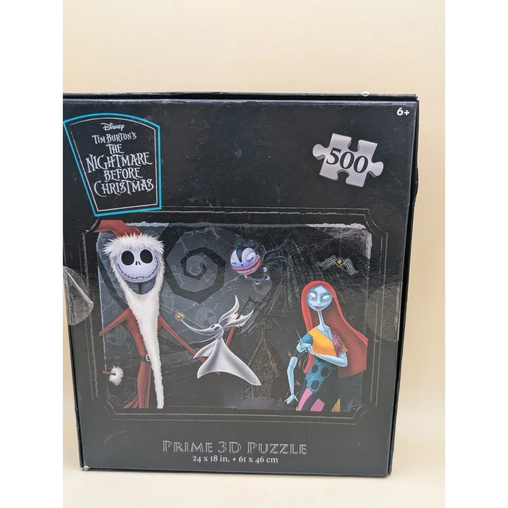 Disney Nightmare Before Christmas Prime 3D Jigsaw Puzzle 500 Pcs Jack Sally *